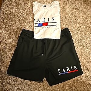 Paris Shorts and Tee Manfinity‼️